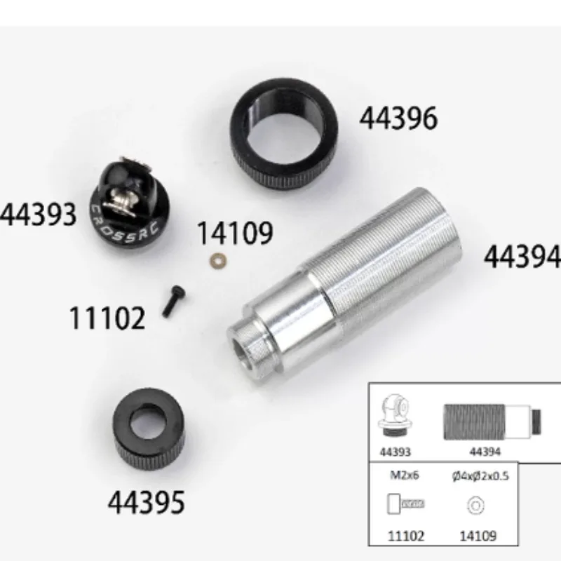 

CROSSRC Big Dinosaur 1/6 Crawler Aluminum Shock Absorbers Body CS-97401478 Upgrade Repalcement Accessories for RC Car