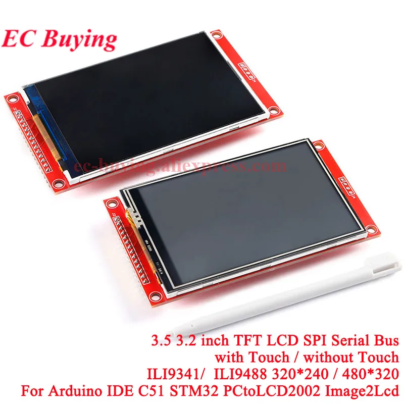 

3,5-2-дюймовый TFT ЖК-экран сенсорный модуль 3,5 "IPLI9488 ILI9341 320x480 240*320 SPI последовательный STM32 C51 320*480 для Arduino