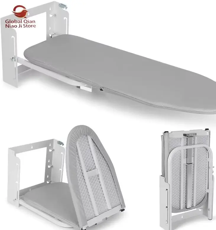 Folding Ironing Board Household Wall-mounted for Wardrobe Storage Space Saver Portable Travel Ironing Board for Clothes