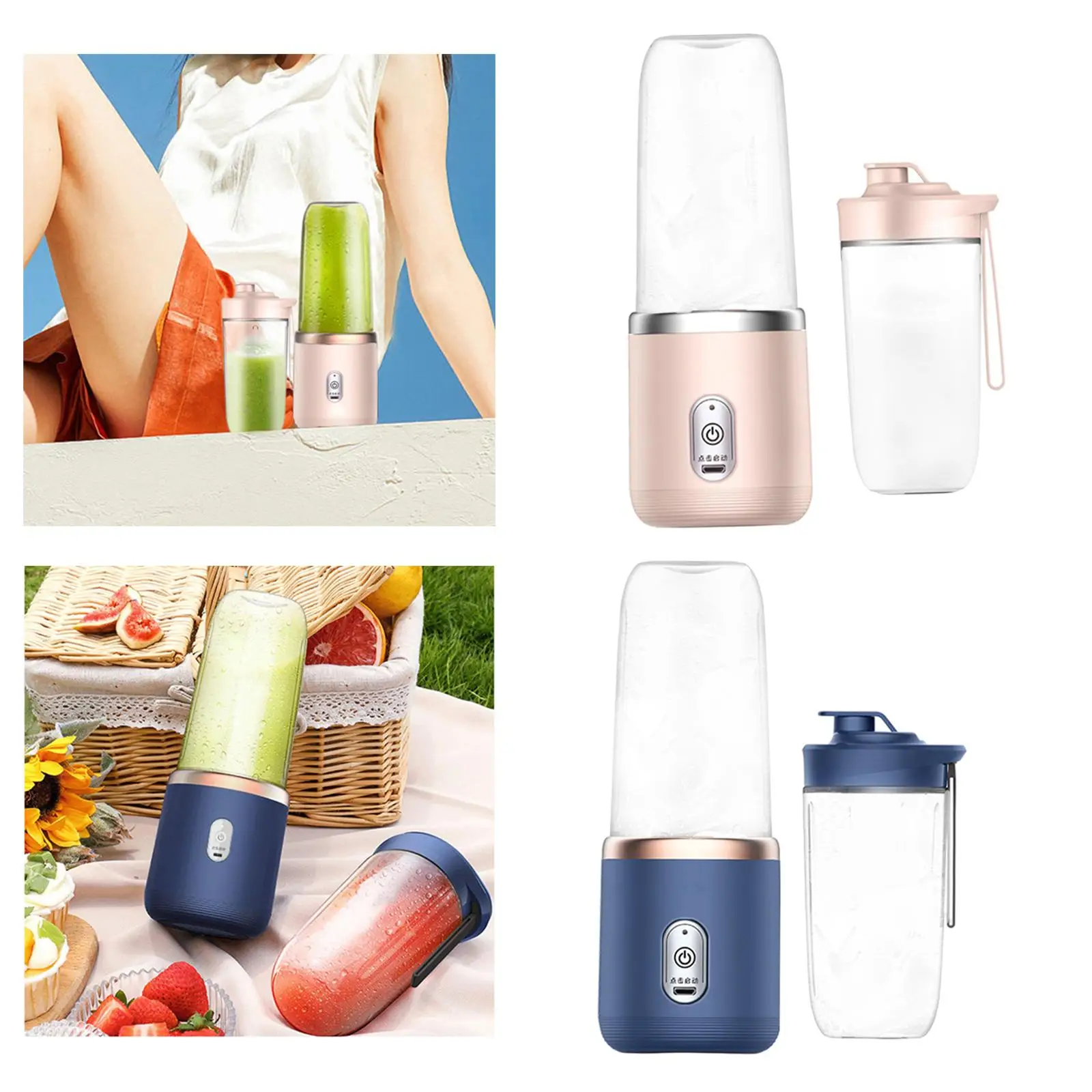 Personal Portable Blender with Water Bottle Smoothie Blender for Travel Home