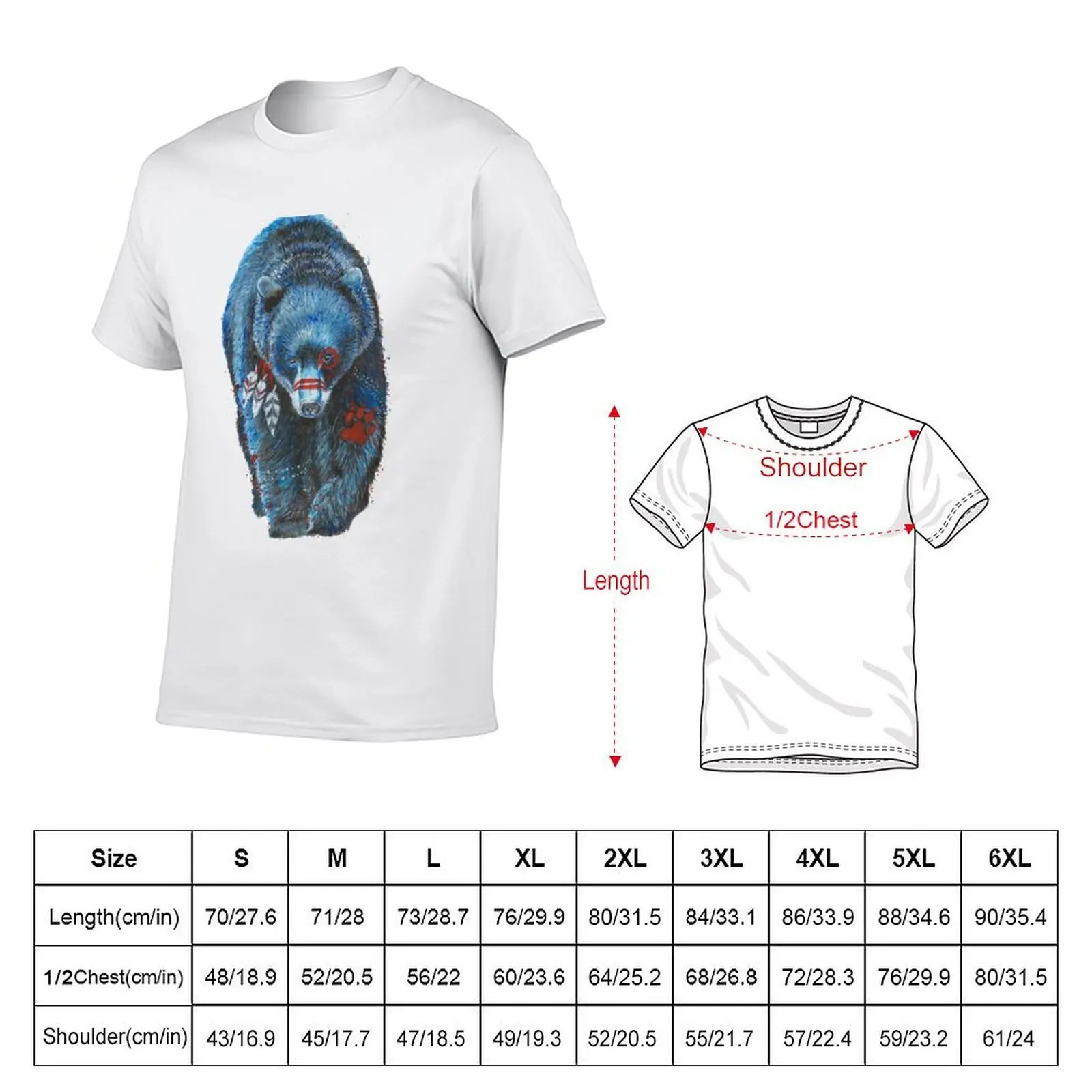 Native Bear T-Shirt tops blacks heavy weight t shirts for men