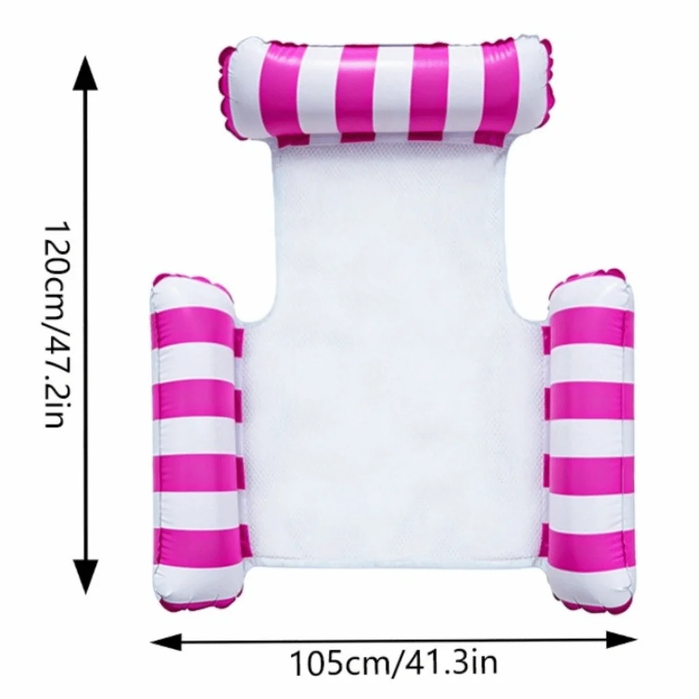 

New Mesh Seat Inflatable Water Hammock Portable Quick Inflation Floating Lounger with Backrest Pool Float Summer Use