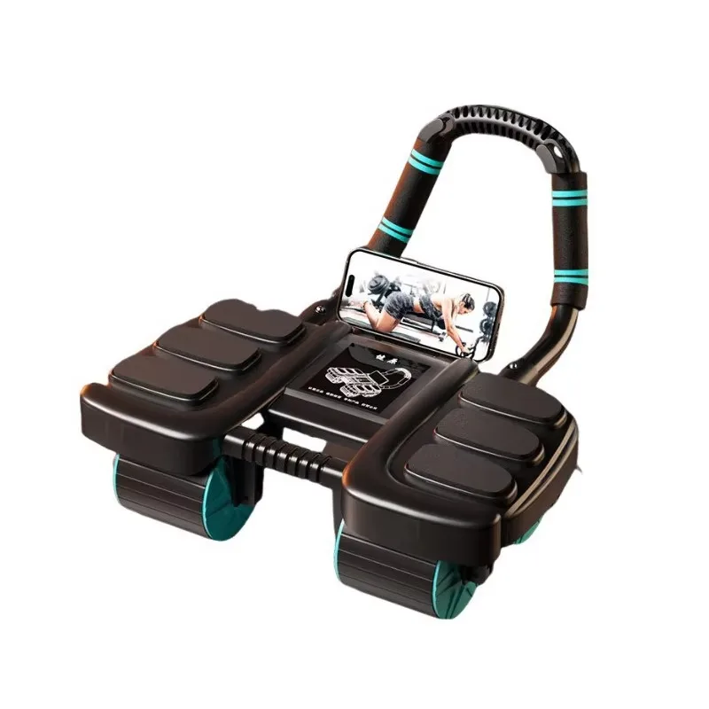 

Automatic rebound four-wheel abdominal fitness machine EVA for Ab wheel fitness equipment for muscle weight loss crunch