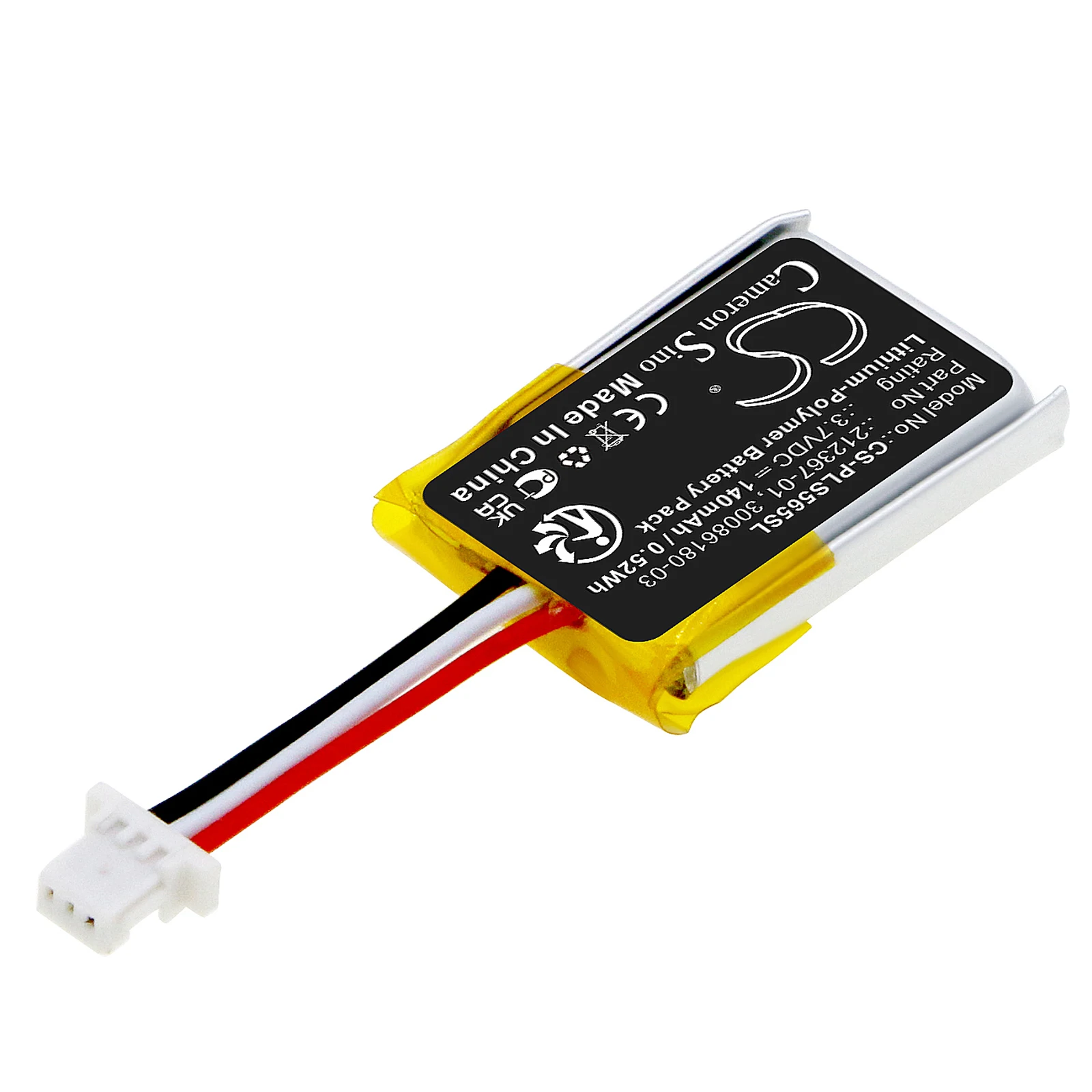Li-Polymer Wireless Headset Battery for Plantronics, 3.7V, 140mAh, Compatible Models:  C565, CS540, CS540A, Savi CS540