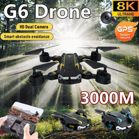 New G6 Drones 8K HD Dual Camera Aerial Photography 3KM RC Quadrotor With Obstacle Avoidance 360° Vision For Professional Filming