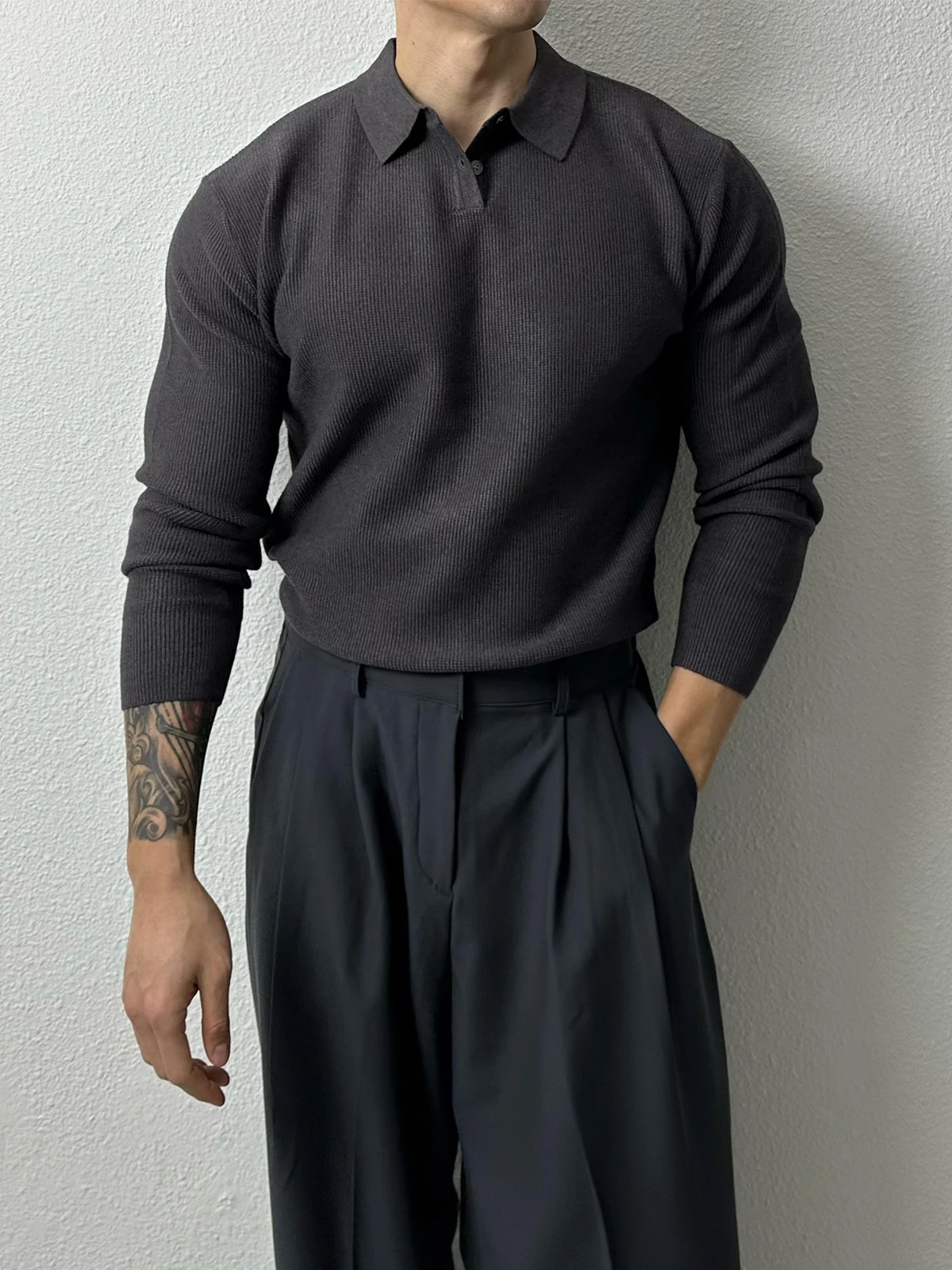 

Мужская трикотажная одежда премиум-класса irt, новая корейская, легкая, для взрослых, приятная для кожи, свободная, универсальная, повседневная одежда, полиэфирное волокно