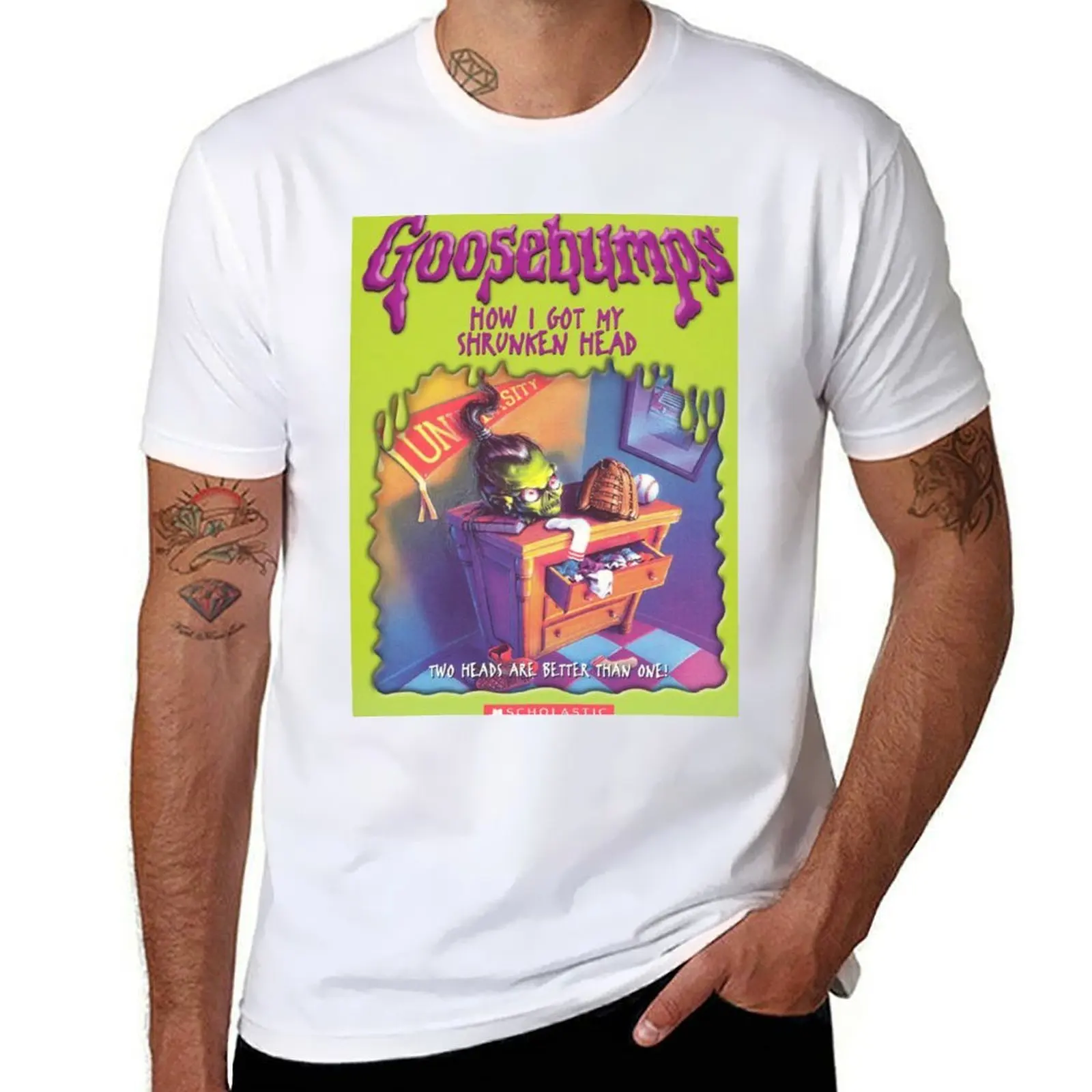 

GooseBumps : How I Got My Shrunken Head T-Shirt funny t shirts man t shirts for man graphic tees T-Shirt
