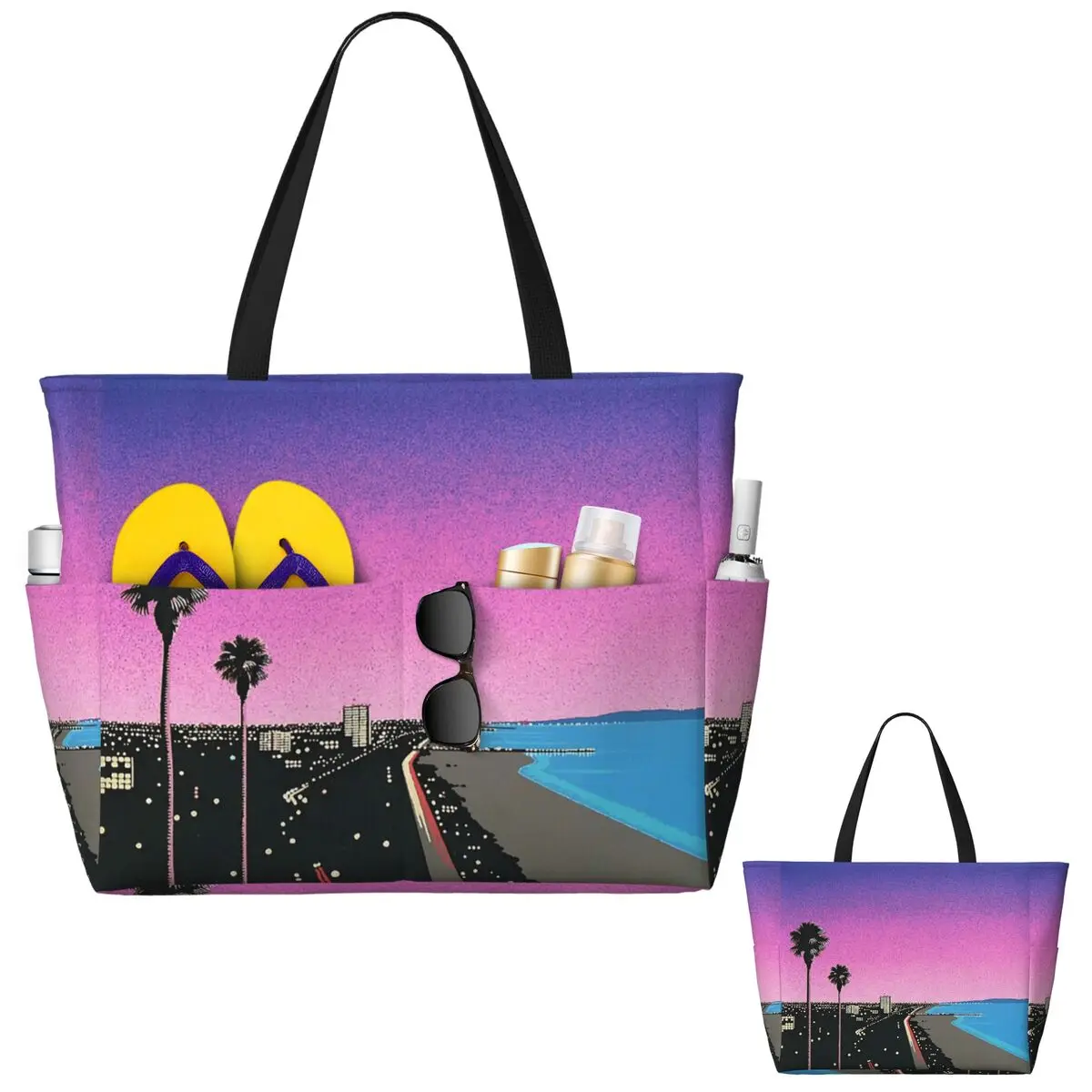 

Hiroshi Nagai Vaporwave Bendro Пляжная большая сумка Спортивная спортивная сумка для йоги Duffle Большая большая сумка Женская дорожная сумка Сумка для фитнеса