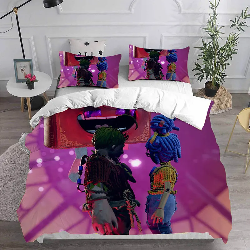 

Game Takes Two Cartoon Printed Bedding Sets Comforter Quilt Bed Cover Duvet Cover Pillow Case 2-3 Pieces Sets Kids Adult Size