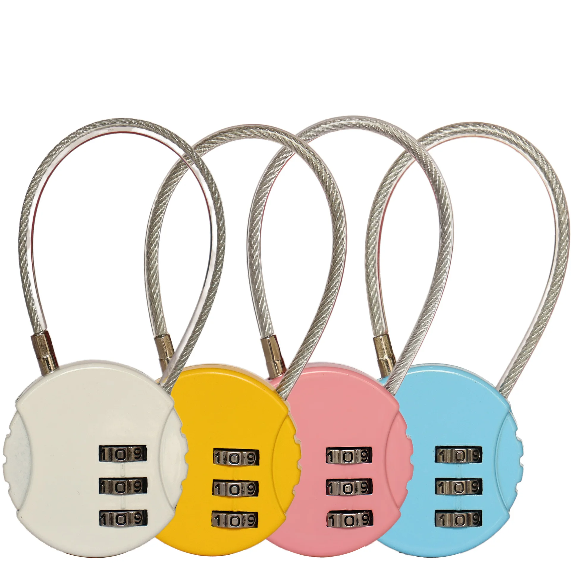 3 Digitals Password Padlocks High Quality Steel Cable Padlocks For Clearance Trolley Luggage Suitcase Backpack Safety Locking