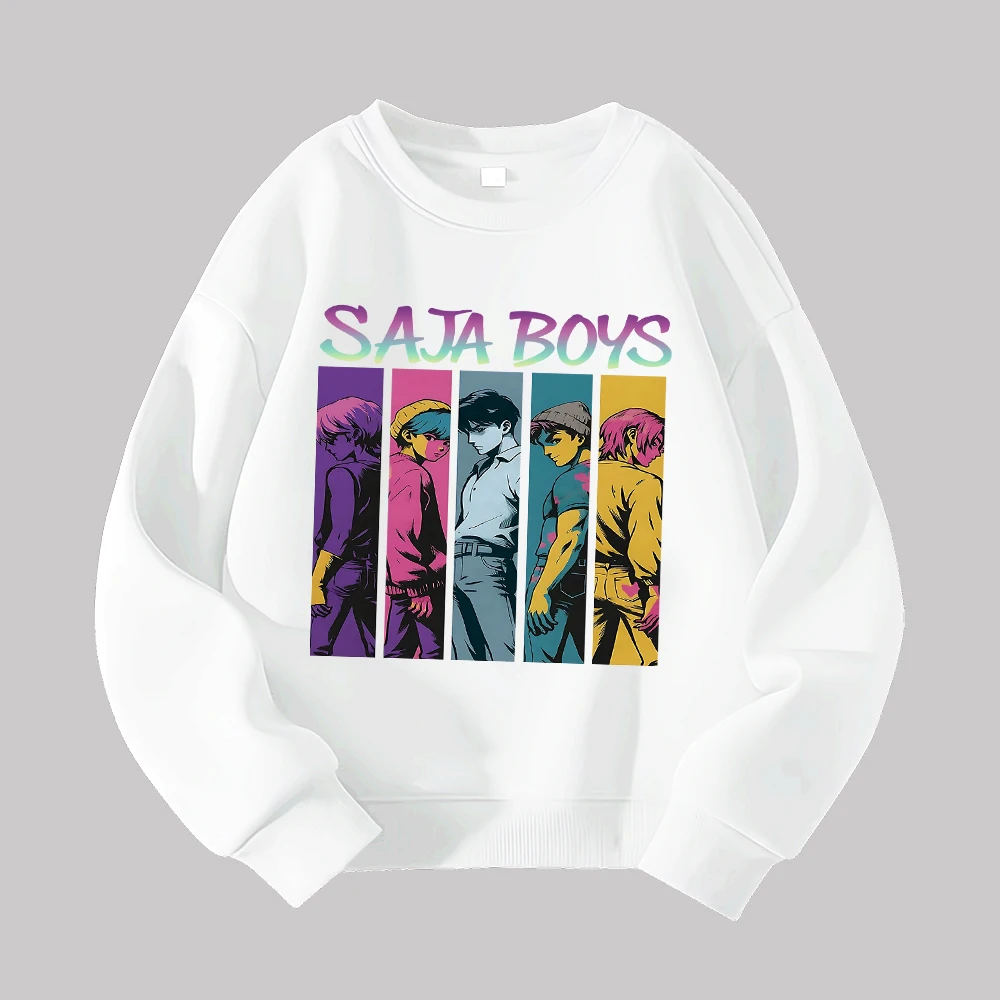 

Мужской свитшот Saja Boys с графическим принтом, модный повседневный пуловер с длинными рукавами, уличная одежда, топ