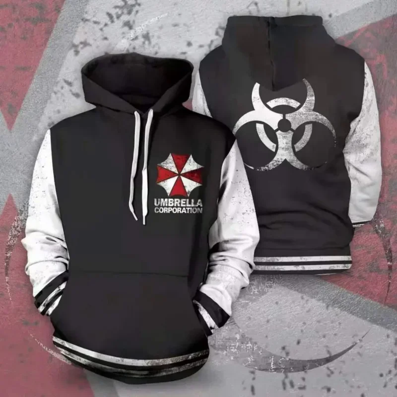 Resident Village Umbrella Corporation Gioco Cosplay Ethan Winters Felpe con cappuccio Biohazard Cerniera Hoddie Cappotti Giacca Felpe