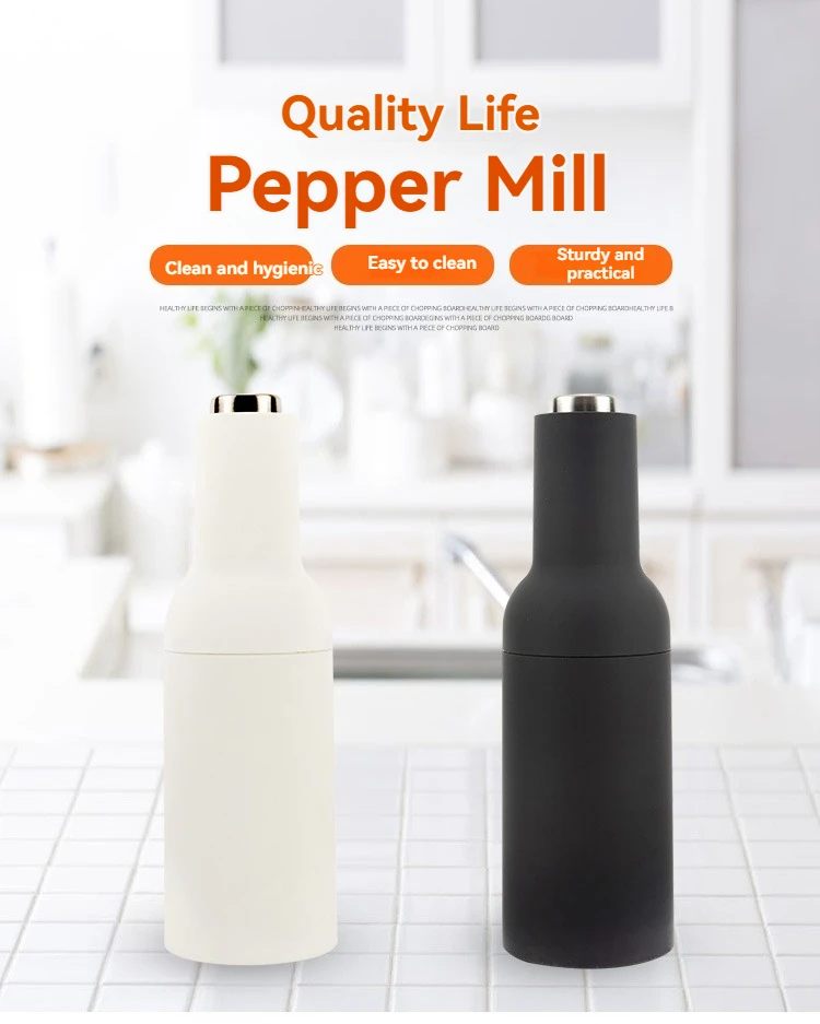 Electric Salt and Pepper Grinder Battery Automatic Spice Mill Cumin Grinder Pulverizer Kitchen Gadgets for Cooking Seasoning