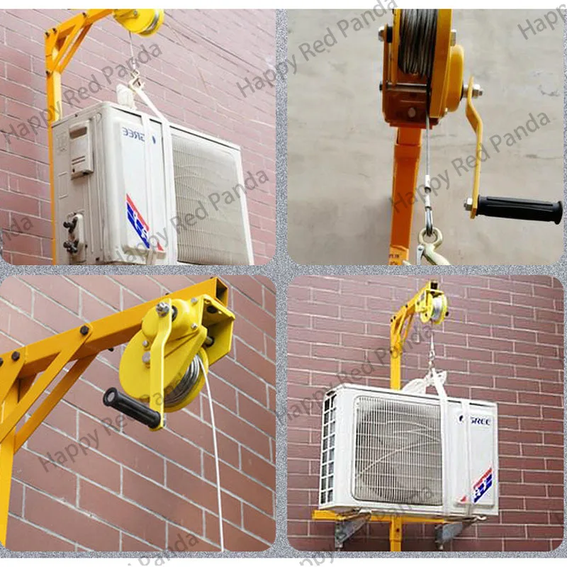 NEW 1200 lb Manual Stainless steel, outside installation lifting crane, folding, self-locking manual assembly air conditioner