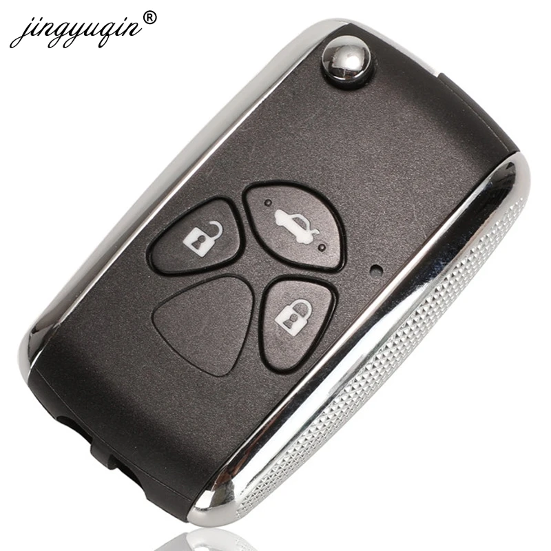 jinyuqin 2/3/4 Buttons Updated Flip Remote Key Case For Toyota Avlon Crown Corolla Camry RAV4 Reiz Yaris Prado Key Shell Toy43