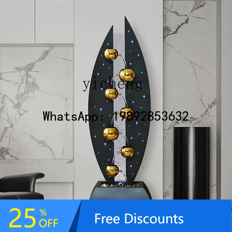 

Modern Minimalist Flowing Water Ornament Circulating Water Light Luxury Living Room Entrance TV Cabinet Decoration