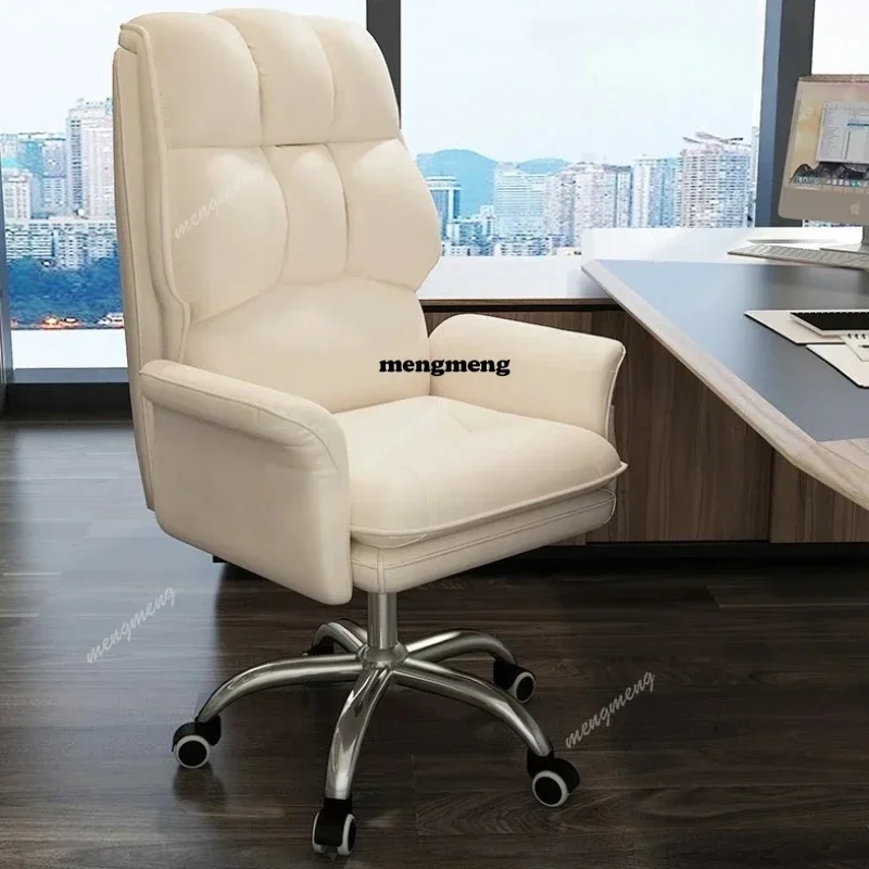 

K182Lazy Wheel Office Chair Design Relax Adjustable Comfy Computer Office Chair Leather Designer Cadeiras De Escritorio Furnitur
