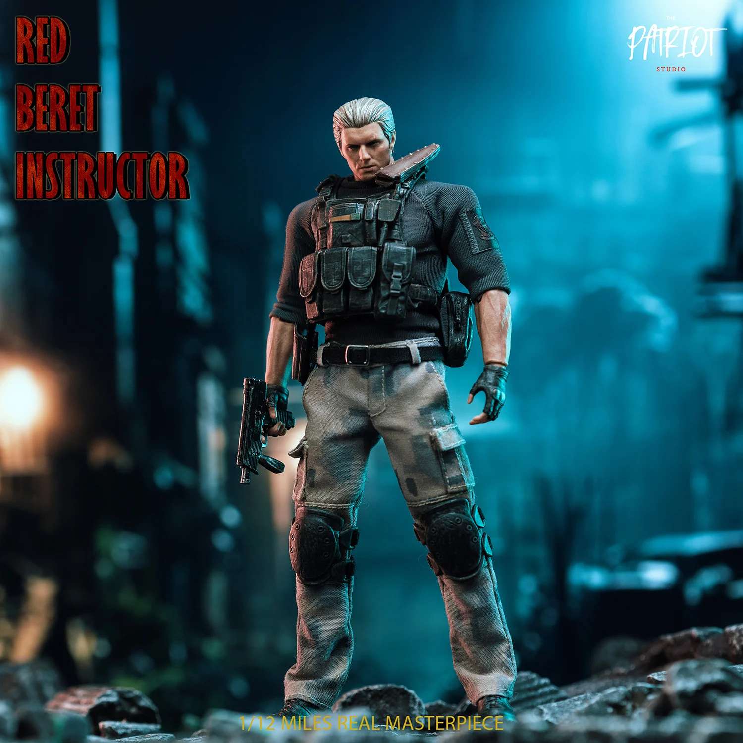 Patriot Studio Resident Evil 4 Boina Vermelha/Jack Krauser Figura de Ação Modelo Militar Presente