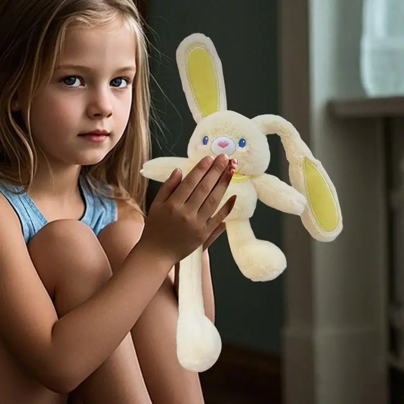 Conejito de peluche extraíble de 11 pulgadas, conejito de Pascua, juguetes extraíbles, conejo divertido relleno de Pascua, llavero colgante de felpa para cumpleaños y