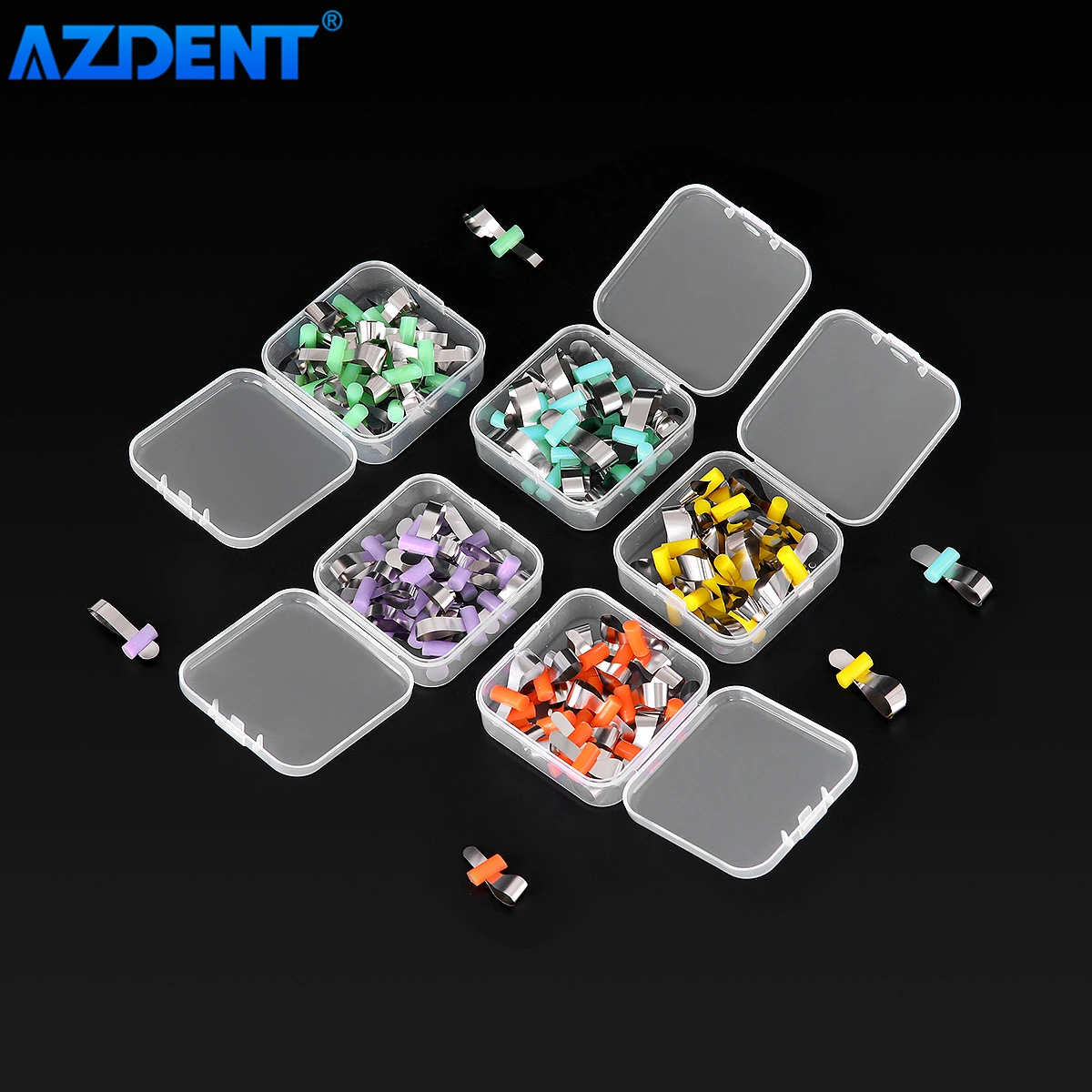 Bandas de matrices de Metal Dental sin retenedor Automatrix AZDENT con casillero que forma la hoja seccional de ortodoncia contorneada