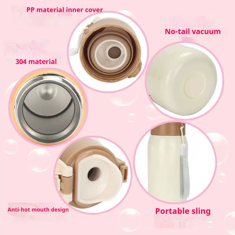 Mini Thermos Cup 200ml/360ml Pocket Cup Stainless Steel Thermal Coffee Mug Kids Gift Vacuum Flask Insulated Hot Water Bottle