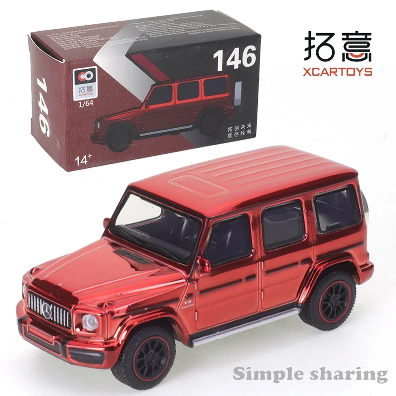 

XCarToys 1/64 Mercedes Benz AMG G63 Electroplated Red Alloy Diecast Model Car Toy Collection Gift