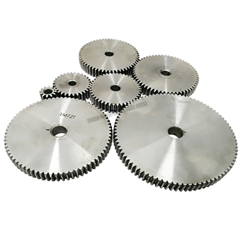 เฟืองตรงความแม่นยำสูง 2.5 เมตร ความหนาฟัน 25 มม. รูแกน 10-42 มม. เหล็ก CR45 ชุบแข็งความถี่สูง สำหรับงานอุตสาหกรรม