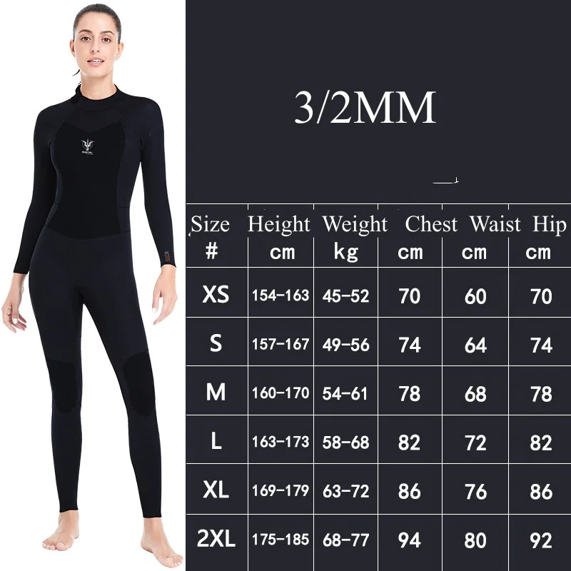 

3/2MM Neoprene Keep Warm UnderWater Hunting Spearfishing Kayaking Drifting Swim WetSuit Scuba Full Body Water Sports Diving Suit