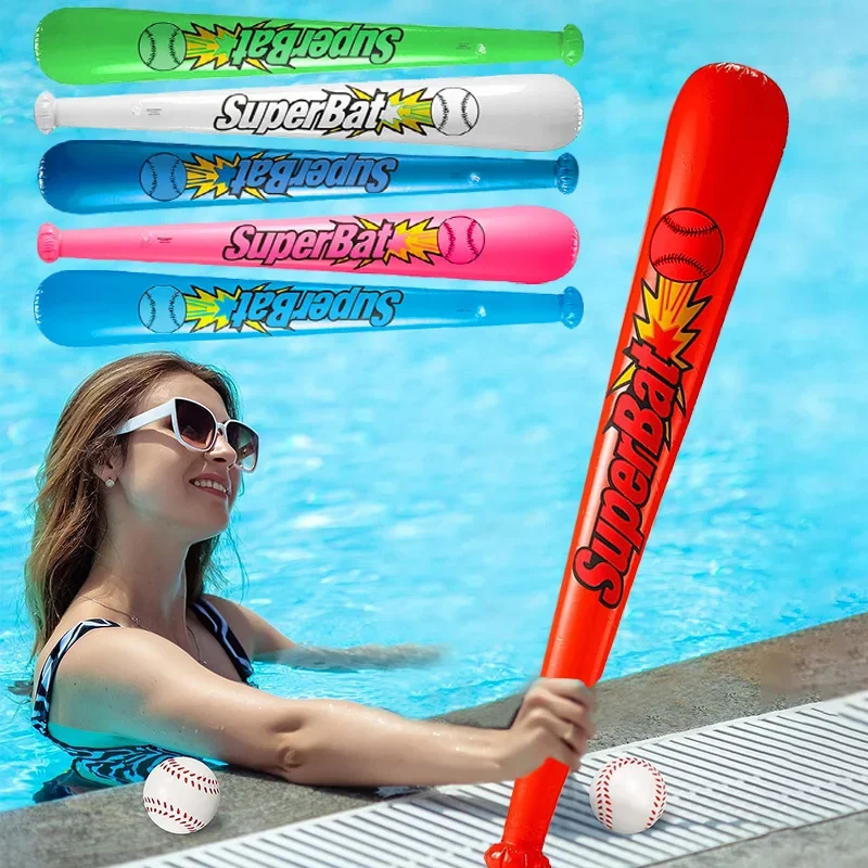 6 teile/satz aufblasbare Baseballs chläger aufblasbare Hammer Stick Ballon Spielzeug Karneval Party Kinder Geburtstags geschenke Pool Wasserspiel Spielzeug