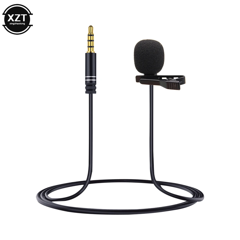 3,5 mm Mini-Lavalier-Mikrofon, Metallclip, Ansteckmikrofon für Mobiltelefon, PC, Laptop, kabelgebundenes Mikrofon für sprechende Gesangsaudio
