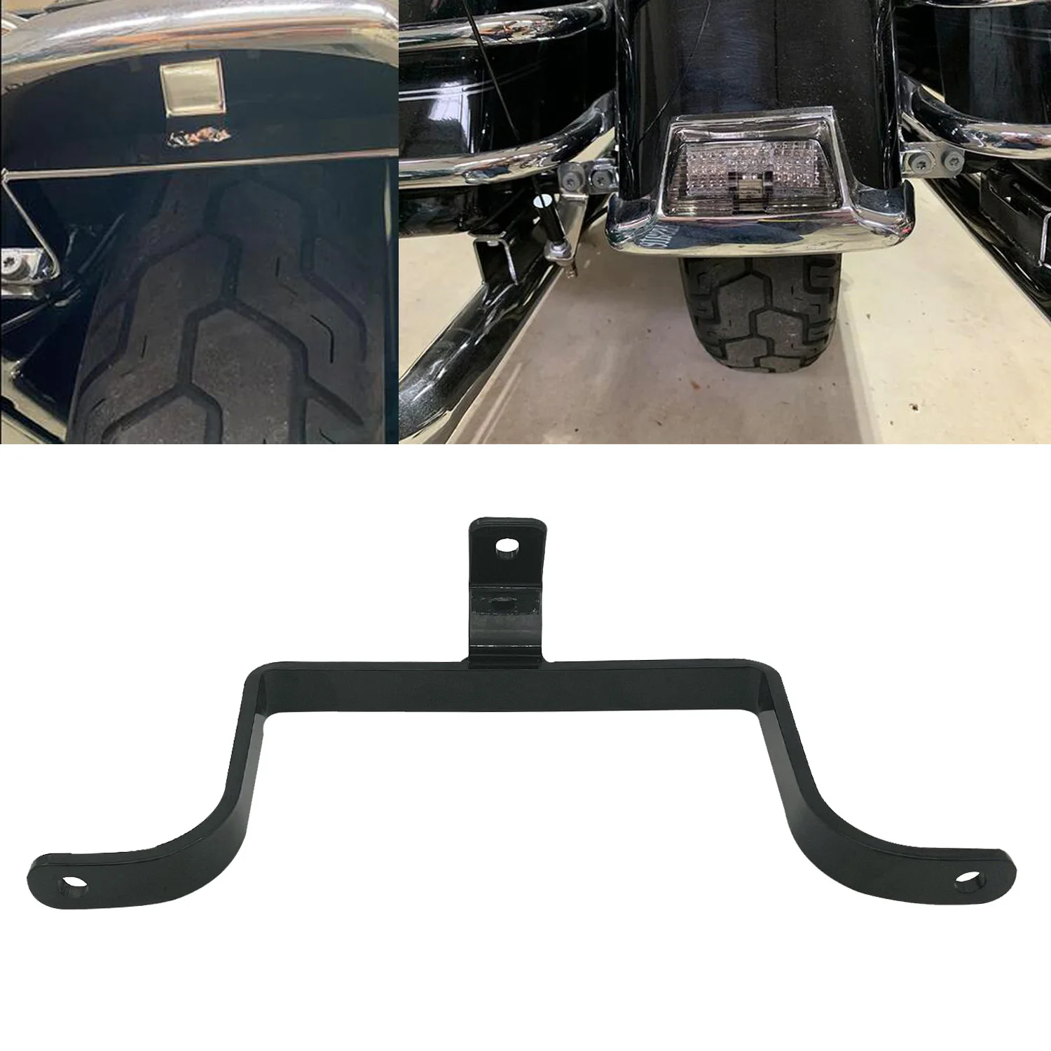 

Rear Steel Saddlebag To Fender Support Bracket For Harley Touring Road King Electra Glide FLHT FLT FLTR FLHX 1984-2008