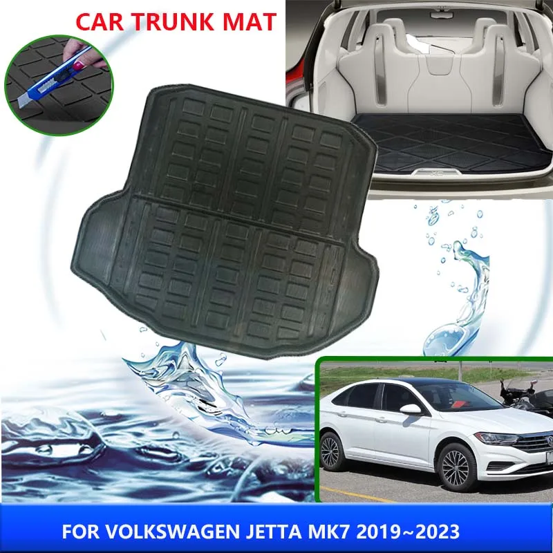 Trunk Mat For VW Volkswagen Jetta 7 MK7 Vento 2019 2020 2021 2022 2023 High Temperature Resistant Storage Mat Auto Accessories