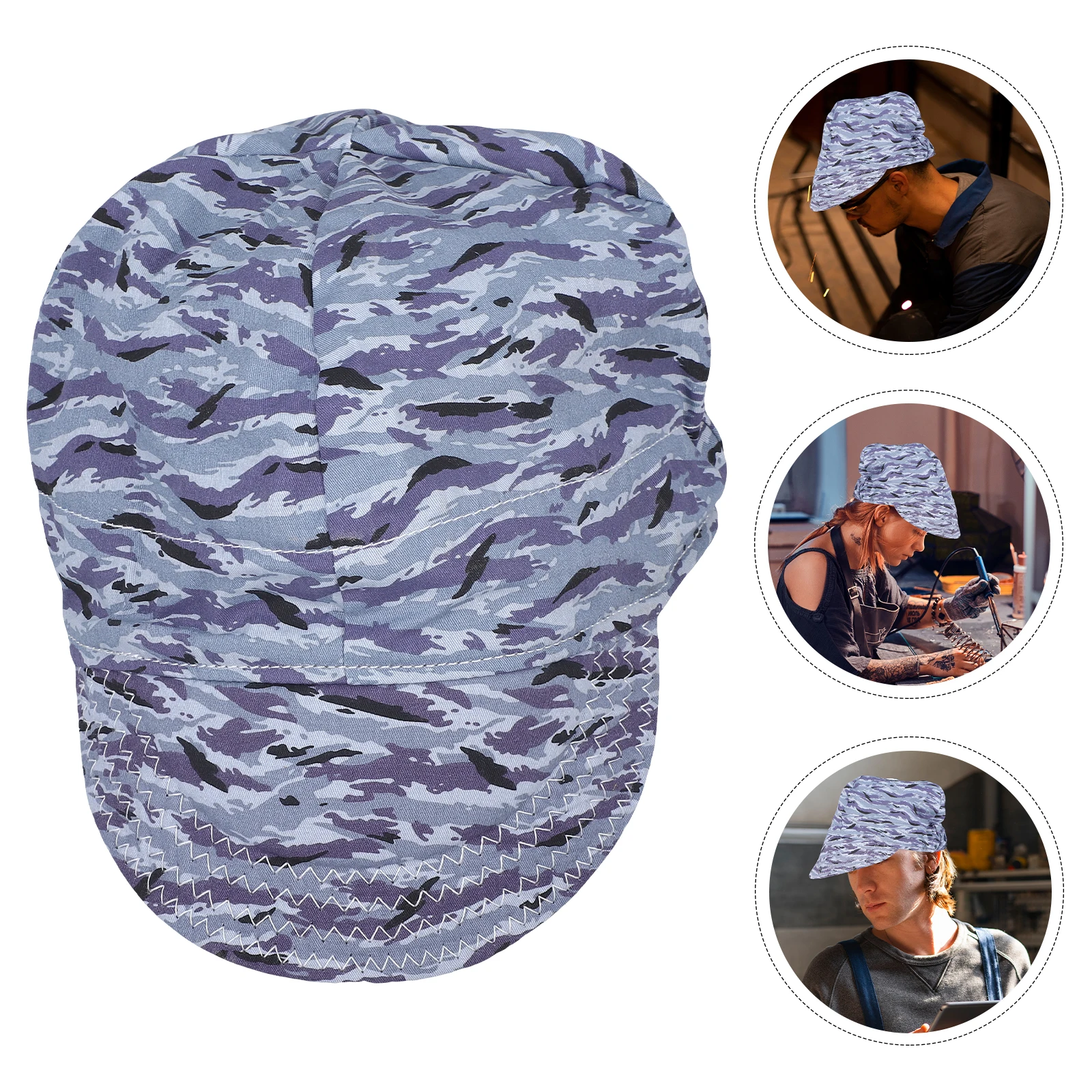

Adjustable Welder Cap Protective Breathable Cotton Welding Hat Debris Protection Large Size Comfortable Durable Welders Cap Tool