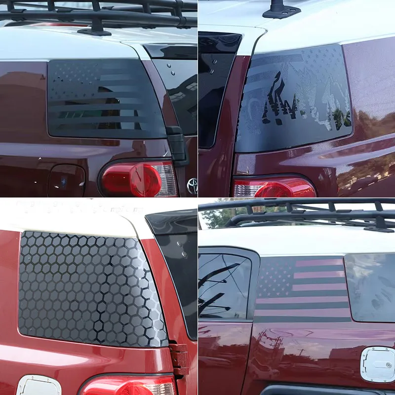 

Для Toyota FJ Cruiser 2007-2021 автомобильное заднее боковое стекло, заднее боковое окно автомобиля, пленка с цветком, наклейки, автомобильные аксессуары