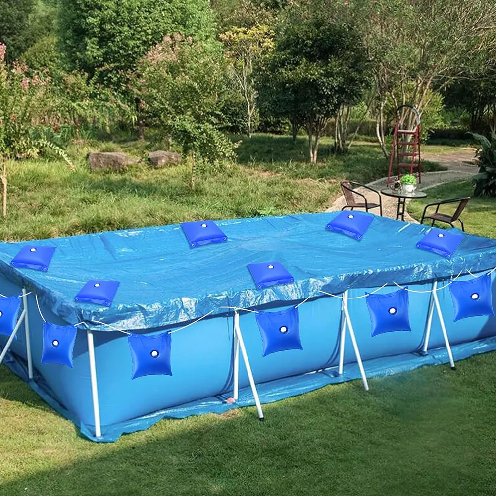 

8Pcs Swimming Pool Bags Waterproof Winter Cover Holder for Above Ground Pool Cover Fastening Winterizing Accessories
