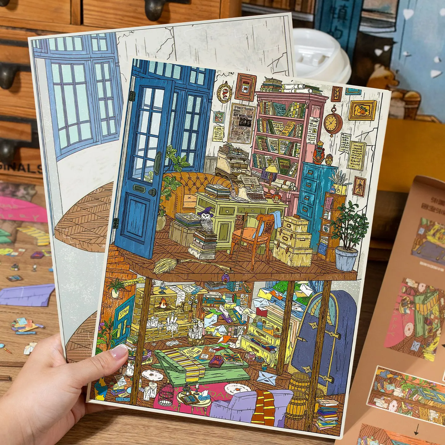 Scenery stickers, a collection of time stickers, full of retro atmosphere for double-layer bookstores, bookshelves, and utility