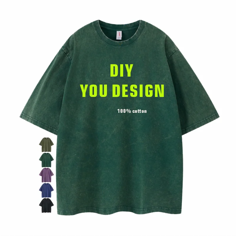 

Custom Your Design 100% Cotton Hip Hop Streetwear T-shirts Printing Summer Retro Clothes Cultural Shirts Unisex Work Clothe