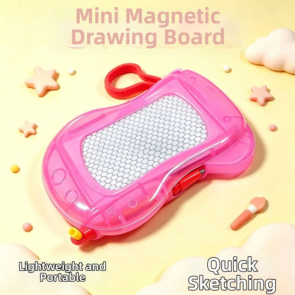 Travel DIY Magnetic Drawing Board Keychain Funny Creative Mini Doodle Pad Keychain Erasable Hanging Charm Fidget Bag Accessory