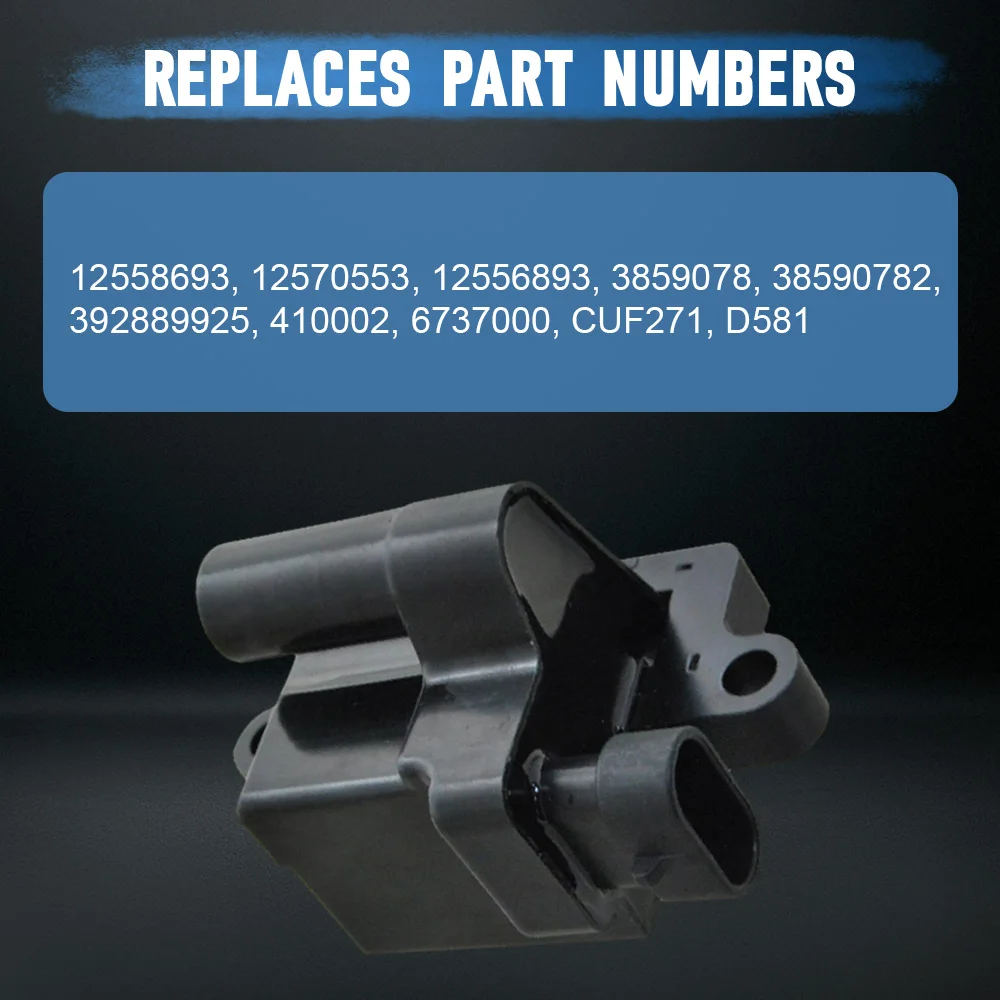 

12558693 Ignition Coil For Chevrolet Trailblazer EXT Silverado GMC Cadillac Buick 12570553 38590782 CUF271 D581 392889925