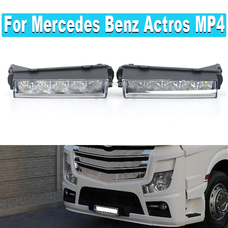 Truck Trailer Signal Lamp Right Left 24V White LED Daytime Running Lights For Mercedes Benz Actros MP4 9608201056 9608200956