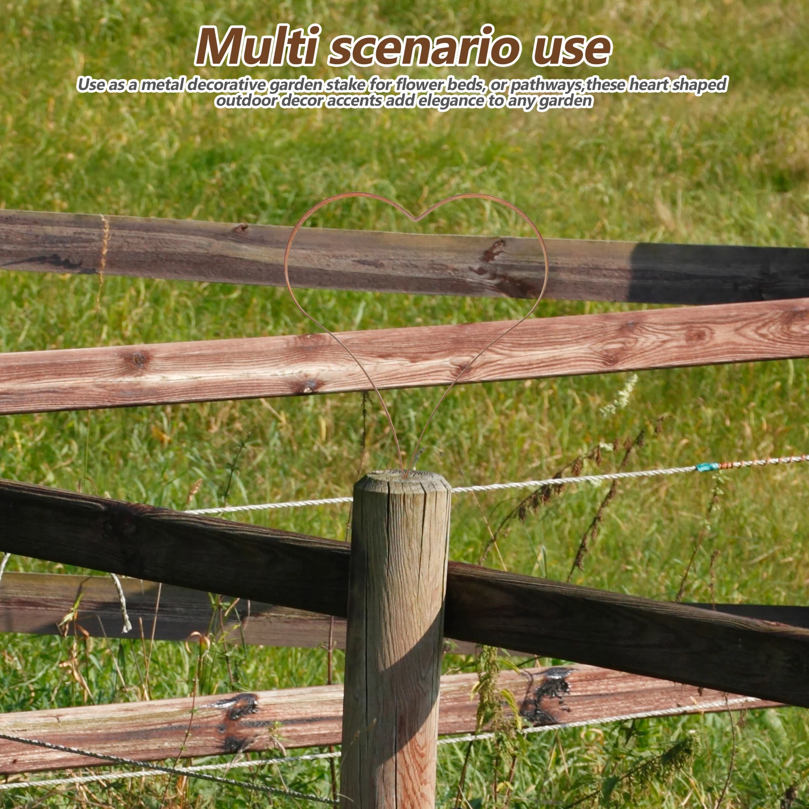 

Rusty Heart Stake 23.5cm 9Inch - Vintage Metal Love Garden Decor - Weather Resistant Outdoor Ironwork for Valentine's Day Yard