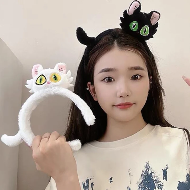 New Cute Plush Cat Hair Hoop Girls Autumn And Winter Hairbands Headwear Cartoon Headbands Hair Accessories Ornaments