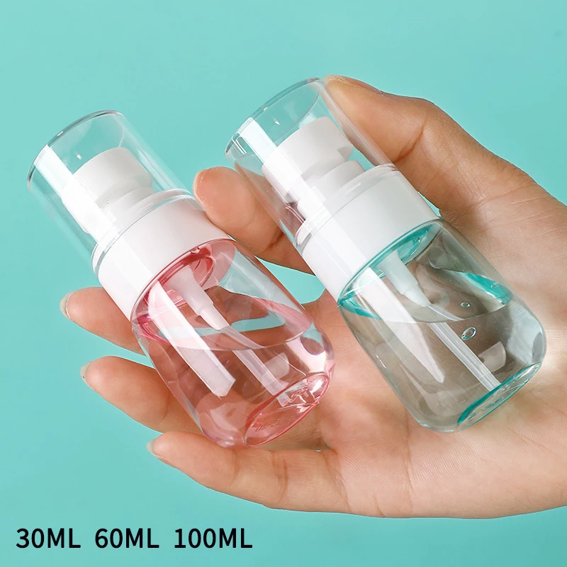 3 สีเติมขวดสเปรย์ 30/60/100ml แบบพกพาแอลกอฮอล์เครื่องสําอางสเปรย์น้ําหอมขวด Atomizer คอนเทนเนอร์