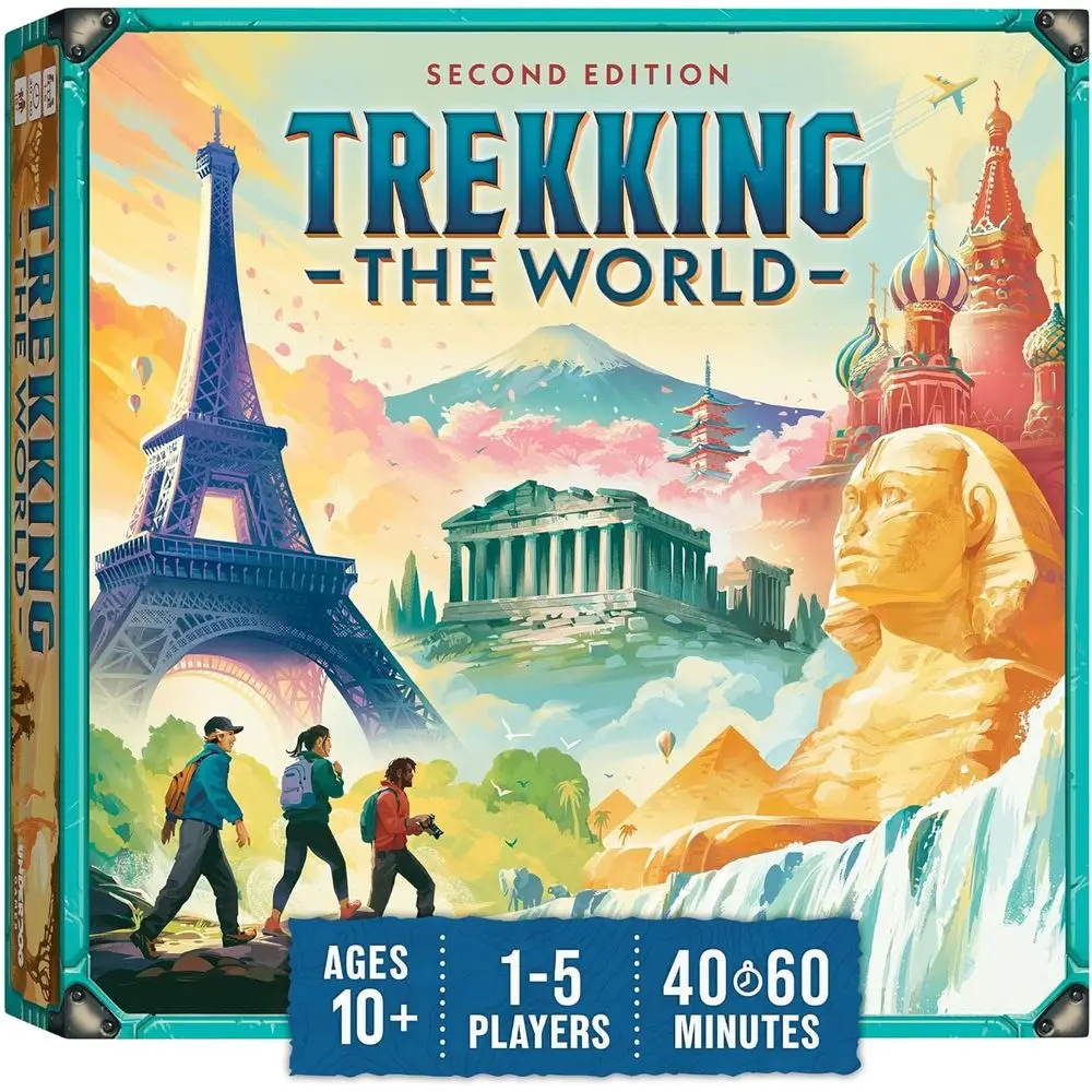 

Underdog Games Trekking the World 2nd Edition — Отмеченная наградами настольная игра для детей и взрослых от 10 лет — Простая в освоении стратегическая игра
