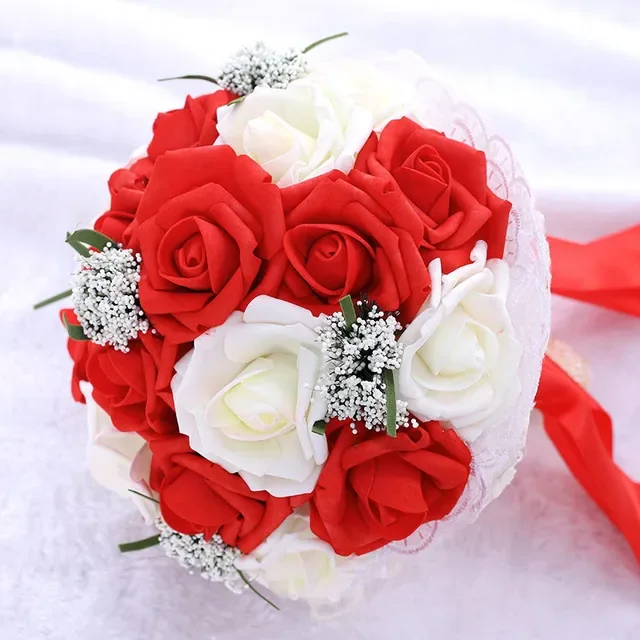 Europäische Retro-schöne Rosen, Eukalyptusblätter, künstliche Blumen für Zuhause, Hochzeit, Dekoration, Zubehör, 3 Blumensträuße, Kranz