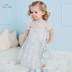 Dave Bella Baby Girl Dress Summer Short Sleeve Birthday Dress Lace Infant Infantil Princess Wedding Dress Baby Clothes DB2221289