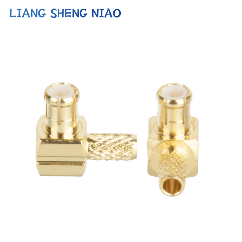 10Pcs RF Coaxial Connector Converter MMCX-JW-1.5 90 Degree Right Angle MMCX Male Head Plug Adaptor For Connect RG316 RG174 Cable