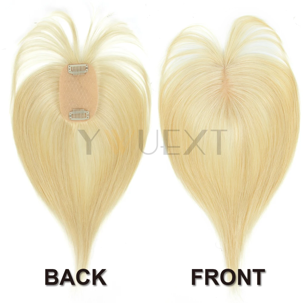 8-14 بوصة شعر بشري حقيقي القبعات العالية مع الانفجارات للنساء كليب في ملحقات ترقق الشعر 5x9 سنتيمتر منطقة صغيرة طبيعي مستقيم #5