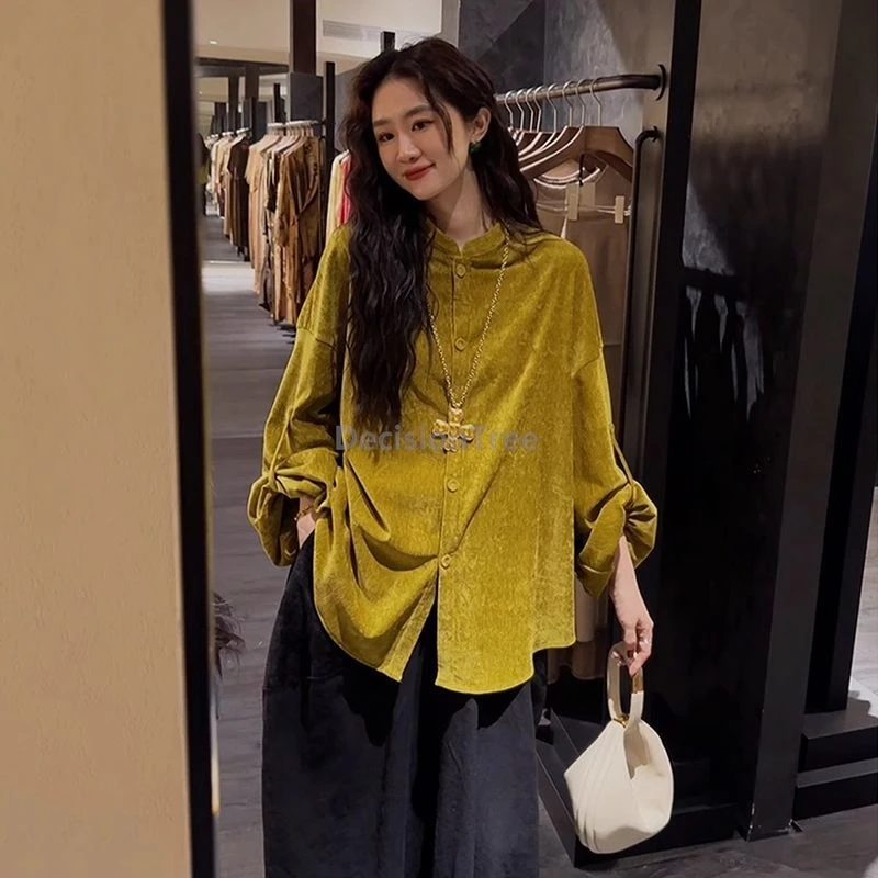 

2025 autumn fashionable wearing top retro chinese style advanced sense luxury tang suit top loose leisure daily women's shirt