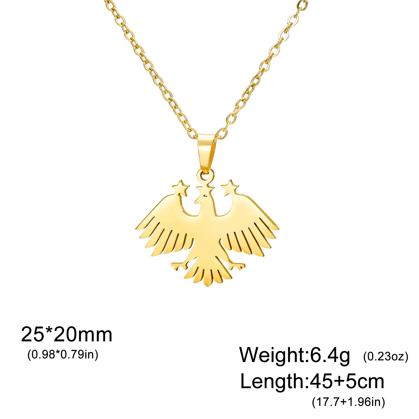 Stainless Steel Syria Eagle Hawk Pendant Necklace for Women Men Syrian National Emblem Jewelry Necklace Gift 2026 Wholesale view 6